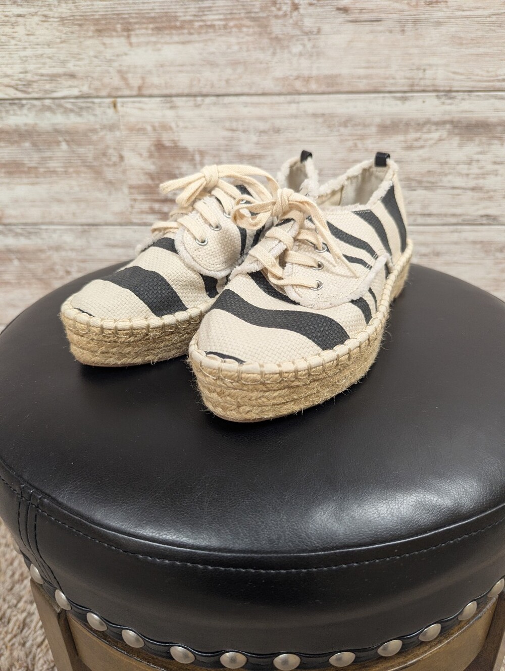 Striped Canvas Espadrille Sneakers